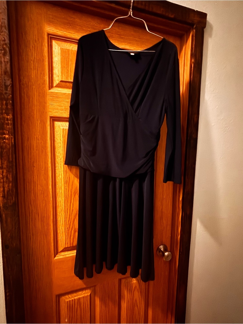 Women's Blue 3/4 Sleeve Dress